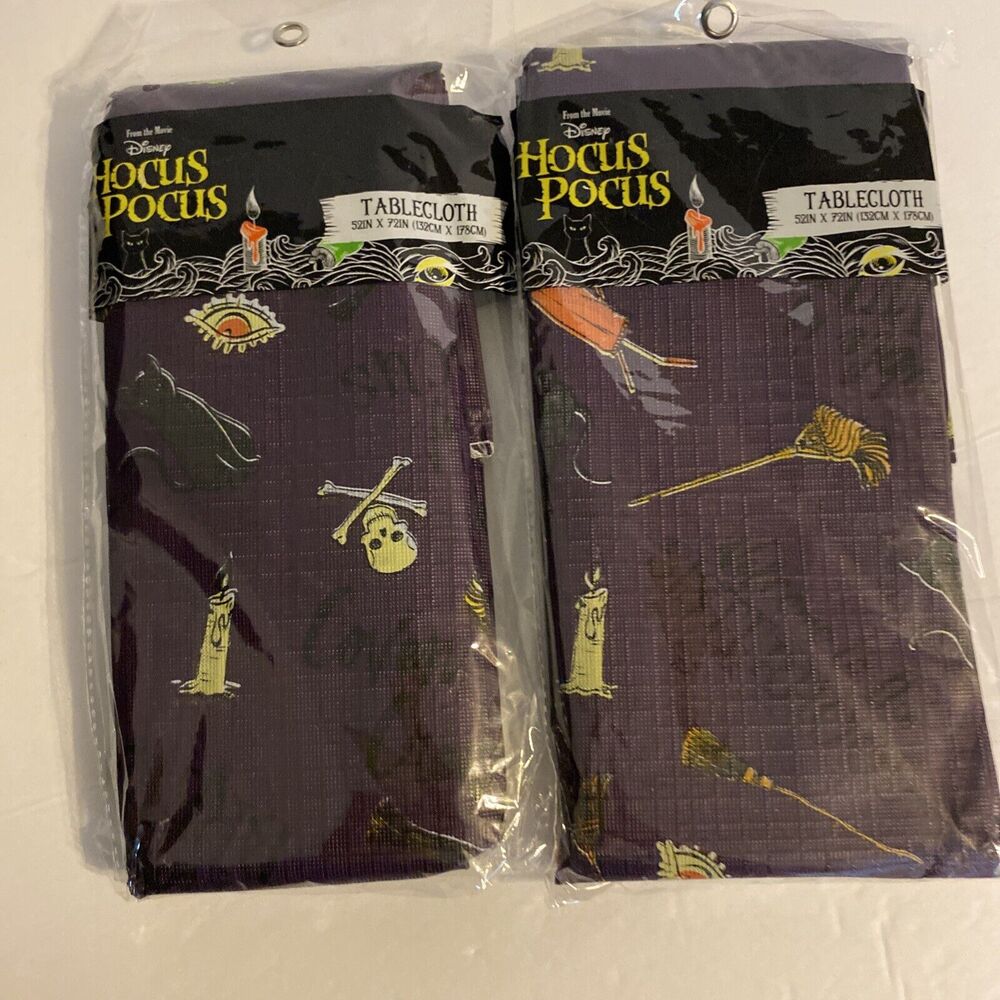 HOCUS POCUS Plastic Table Cover Birthday Party Supplies Decoration Halloween x 2